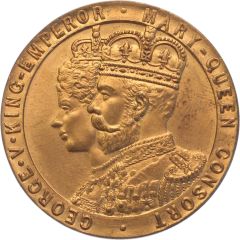 Medal - George V Coronation, King`s Norton & Northfield, gilt