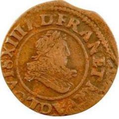 Double Tournois - Louis XIII Lyon mint, 9th type