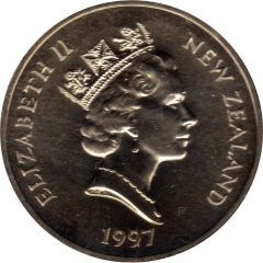 5 Dollars - Elizabeth II 3rd Portrait, Golden Wedding