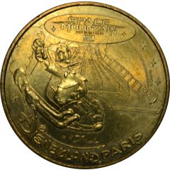 jeton touristique monnaie de paris Disneyland N°24 DONALD SPACE MOUNTAIN MISSION 2
