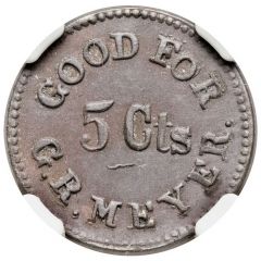 5 Cents - Civil WarToken - G.R. Meyer Chicago IL