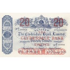 20 Pounds Clydesdale Bank