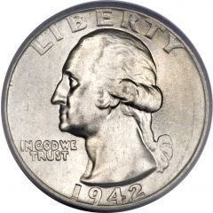1/4 Dollar `Washington Silver Quarter`