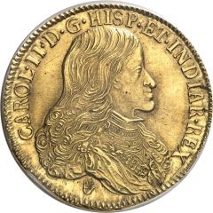 Gold Ducaton / 8 Sovereigns - Charles II
