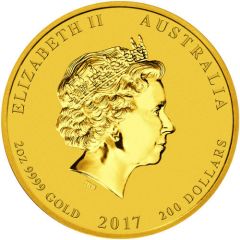 200 Dollars - Elizabeth II 4th Portrait - Year of the Rooster - Gold Bullion Coin