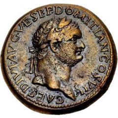 Sestertius - Domitian S C, Mars