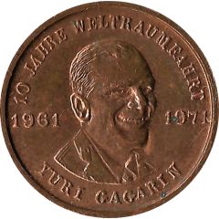 Medal - 10th Anniversary of Yuri Gagarin`s space flight