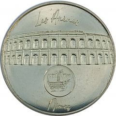 Jeton touristique - Monnaie de Paris - Nîmes - Les arènes L`as de Nîmes)