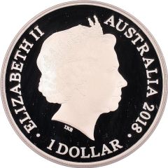 1 Dollar - Elizabeth II 4th Portrait - Year of the Dog - Silver Proof