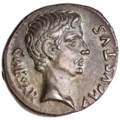 Denarius - Augustus and Agrippa C SVLPICIVS PLATORIN