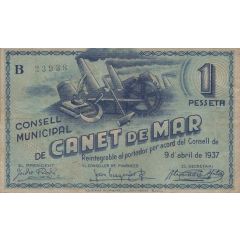 1 Peseta Canet de Mar