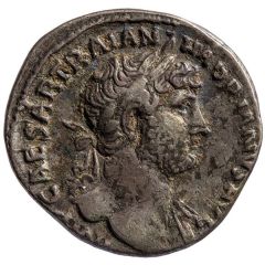Denarius - Hadrian P M TR P COS III LIBERAL AVG III, Liberalitas