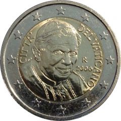 2 Euros - Benedictus XVI 1st map