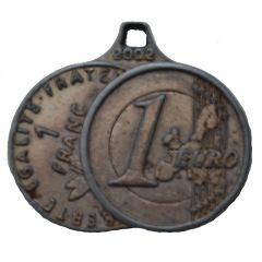 médaille d`évènement passage du Franc a Euro 2002