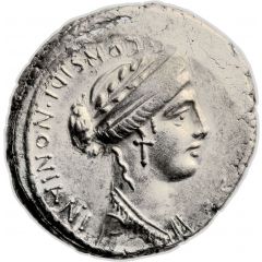 Denarius Considia: Gaius Considius Nonianus, C•CONSIDI•NONIANI S•C / ERVC