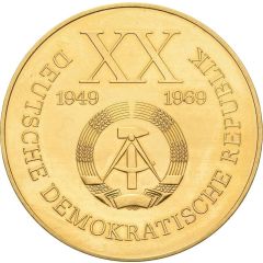 Medal - 20 years of the GDR - Wilhelm Pieck