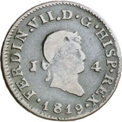 4 Maravedis - Fernando VII Jubia mint, 2nd portrait