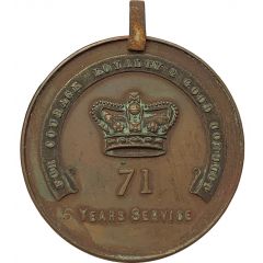 Medal - 5 years service For Courage Loyalty and Good Conduct 71st Highland Regiment of Foot