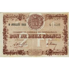 2 Francs - Chambre de Commerce de Chateauroux 36