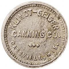 2 1/2 Cents Husking Check - Klindt-Geiger Canning Co. Cassville, Wisconsin