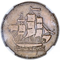 1/2 Penny Imitation - Ships, Colonies and Commerce