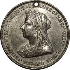 Medal - Victoria Diamond Jubilee; A. Fenwick, white metal, 32mm