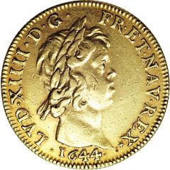 Double Gold Louis with short wick - Louis XIV