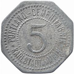 5 Pfennig - Karlstadt am Main Portland Cementfabrik