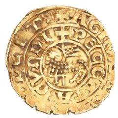 Bezant `Saracen` - Anonymous Crusader imitation - 4th type Agnus Dei - Acre