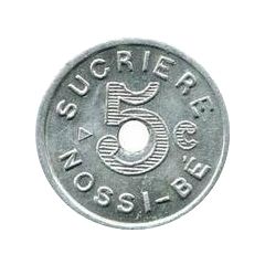 5 Centimes Compagnie sucrière de Nossy-Bé