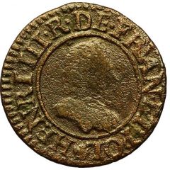 Denier Tournois - Henri III Paris, 1st type