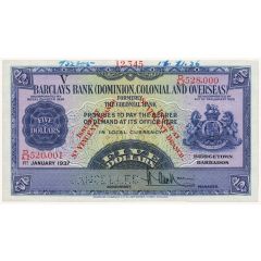 5 Dollars Barclay`s Bank