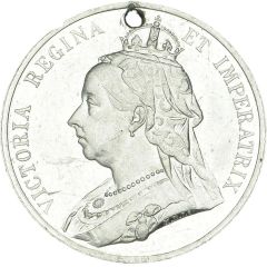 Medalet - Victoria Royal Visit; Heaton, white metal