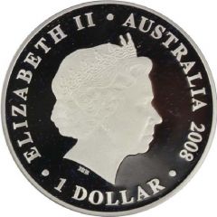 1 Dollar - Elizabeth II 4th Portrait - Australian Olympic Team - Silver Proof
