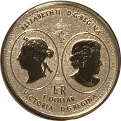 1 Dollar - Elizabeth II Queen Victoria 200th Anniversary