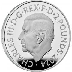 2 Pounds - Charles III Tudor Dragon, Silver Proof