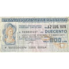 200 Lire Banca Provinciale Lombarda