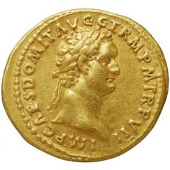 Aureus - Domitian IMP XIIII COS XIII CENS P P P, Minerva