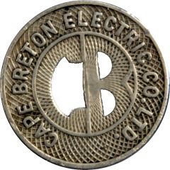 1 Local Fare - Cape Breton Electric Co. Ltd. Sydney, Nova Scotia
