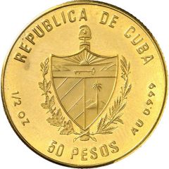 50 Pesos Simon Bolivar, Piedfort