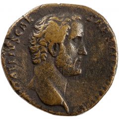 Dupondius or As - Antoninus Pius TRIB POT COS DES II PIETAS S C, Pietas
