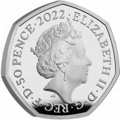 50 Pence - Elizabeth II Platinum Jubilee, Platinum Proof