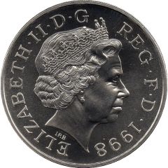 5 Pounds - Elizabeth II 4th portrait, Prince Charles` 50th Birthday