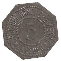 5 Pfennig - Dresden Deutsche Wäschereiwerke
