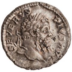 Denarius - Septimius Severus P M TR P XV COS III P P, Victory