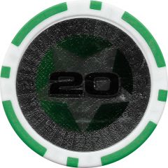 Poker Chip Metallic Foil, Star - 20