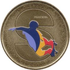 Jeton touristique - Monnaie de Paris - Paris 2024 - Médaillon S - Skateboard
