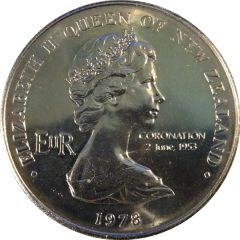 1 Dollar - Elizabeth II 2nd Portrait, Coronation Jubilee
