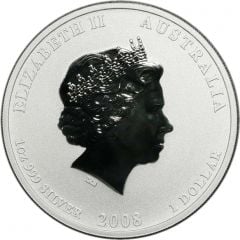 1 Dollar - Elizabeth II 4th Portrait - Year of the Mouse - Silver Bullion Coin