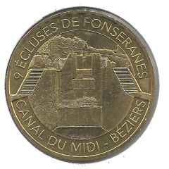 Monnaie de Paris Tourist Token - Béziers Canal du Midi - 9 écluses de Fonseranes
